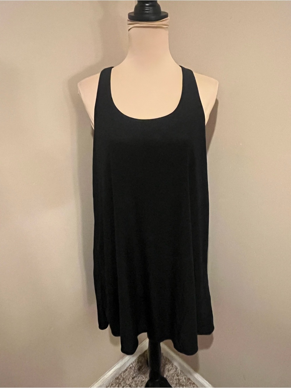 Banana Republic Black Swing T Back Tank Mini Dress, medium